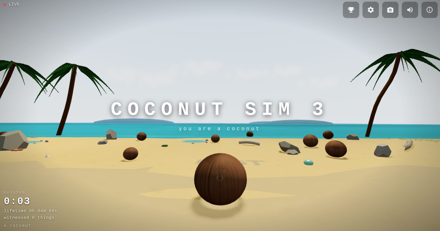 Coconut Sim 3 — you are a coconut
